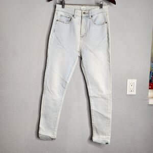 Loft womens high waist light wash skinny jeans